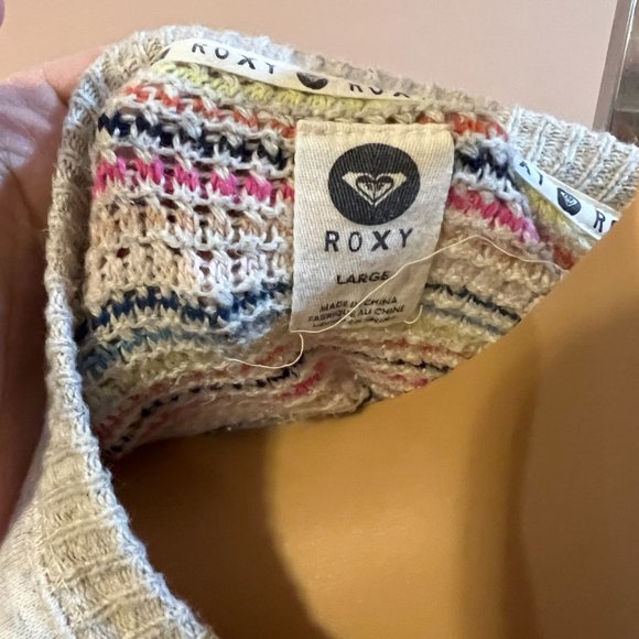 Roxy knit multicolored sweater size large - Picture 3 of 6